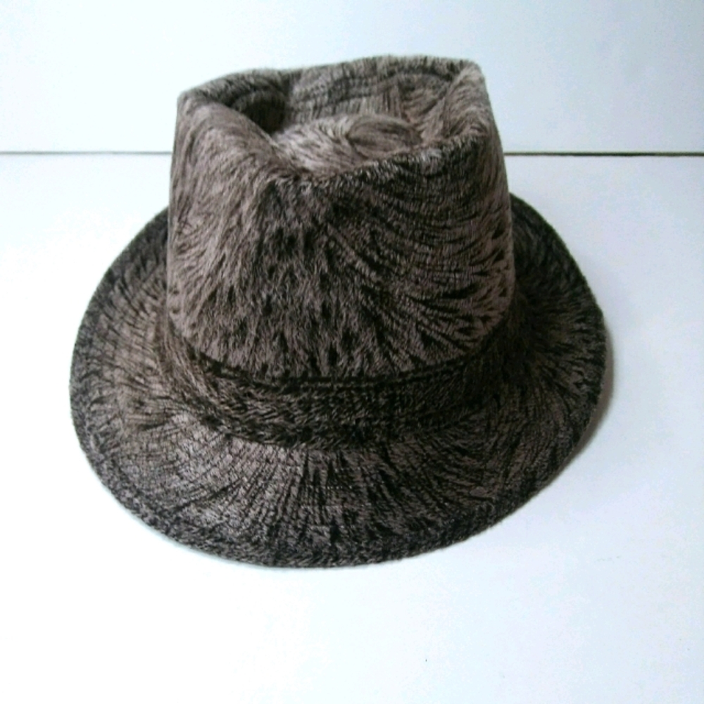 Velvet Stetson Hat with Swirled Feathery Design,M